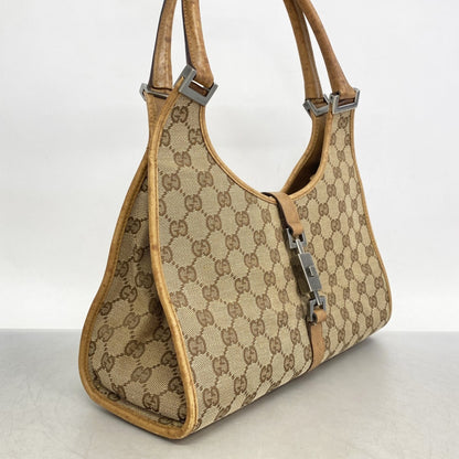 Gucci Gg Canvas Jackie Handbag 01719 Brown