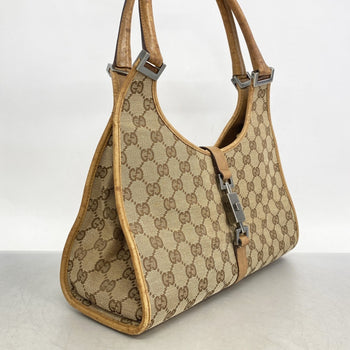 Gucci Gg Canvas Jackie Handbag 01719 Brown