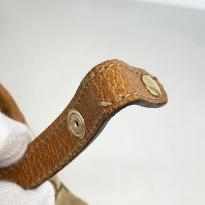 Gucci Gg Canvas Handbag 145761 Beige Light Brown Champagne