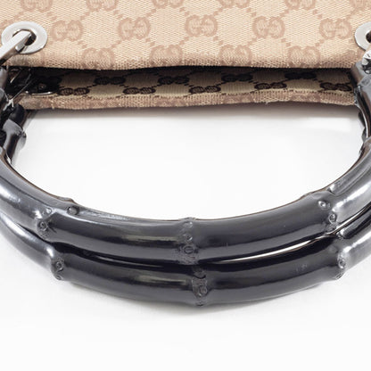 Gucci Bamboo 002 1016 Canvas Bag In Beige