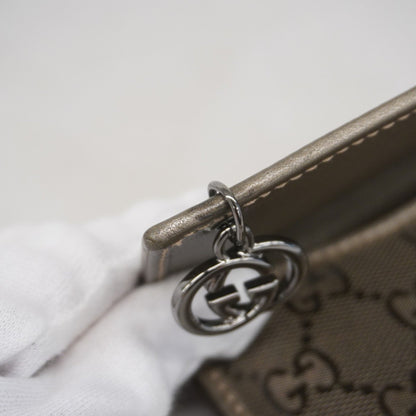 Gucci Gg Imprime Wallet 212105 Coated Canvas Khaki