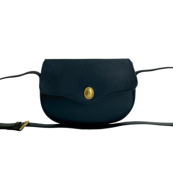 Christian Dior Cd Logo Hardware Leather Genuine Shoulder Bag Pochette Sacoche Navy 31085