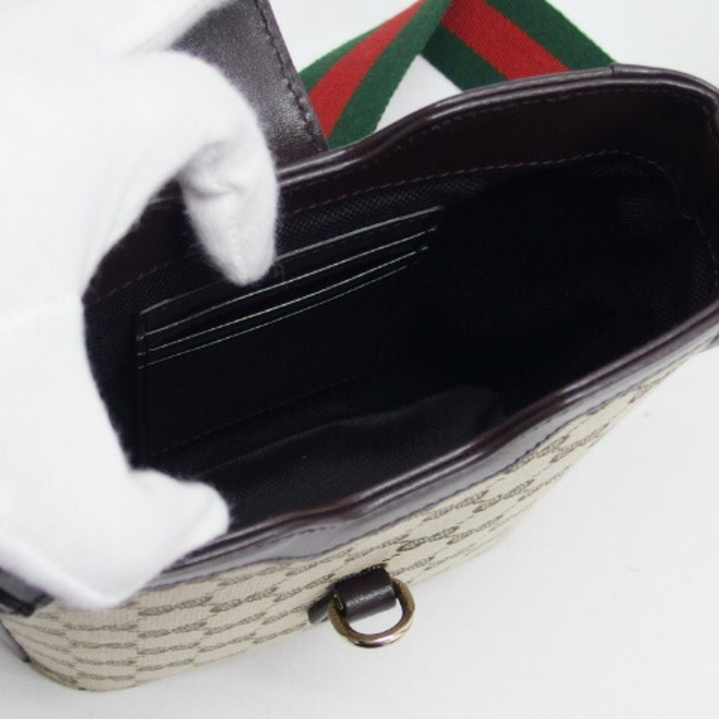 Gucci Gg Shadow Sherry Line Mini Bucket Bag Shoulder Unused