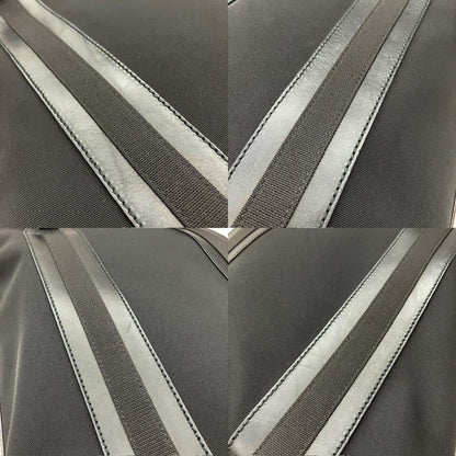 Gucci Tote Bag 73737 2123 Nylon Canvas Leather Black Shoulder