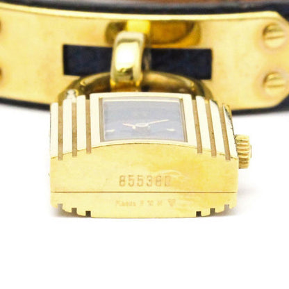 Hermes Kelly Watch Gold Plated Leather Quartz
