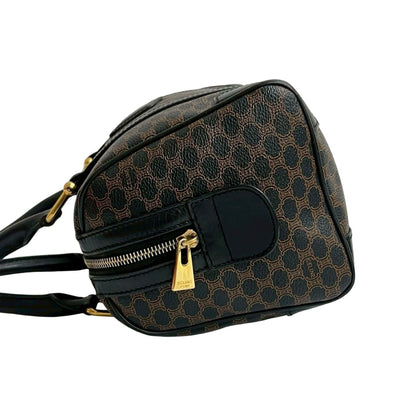 Celine Macadam Blason Triomphe Leather Handbag/Mini Boston Bag