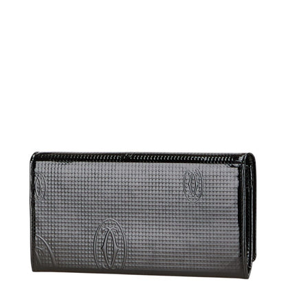 Cartier Happy Birthday Long Wallet Black Enamel