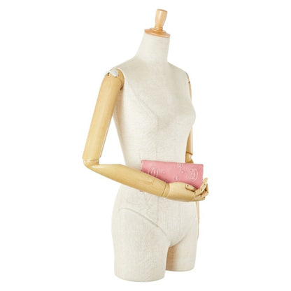 Cartier Happy Birthday Long Wallet Pink Enamel