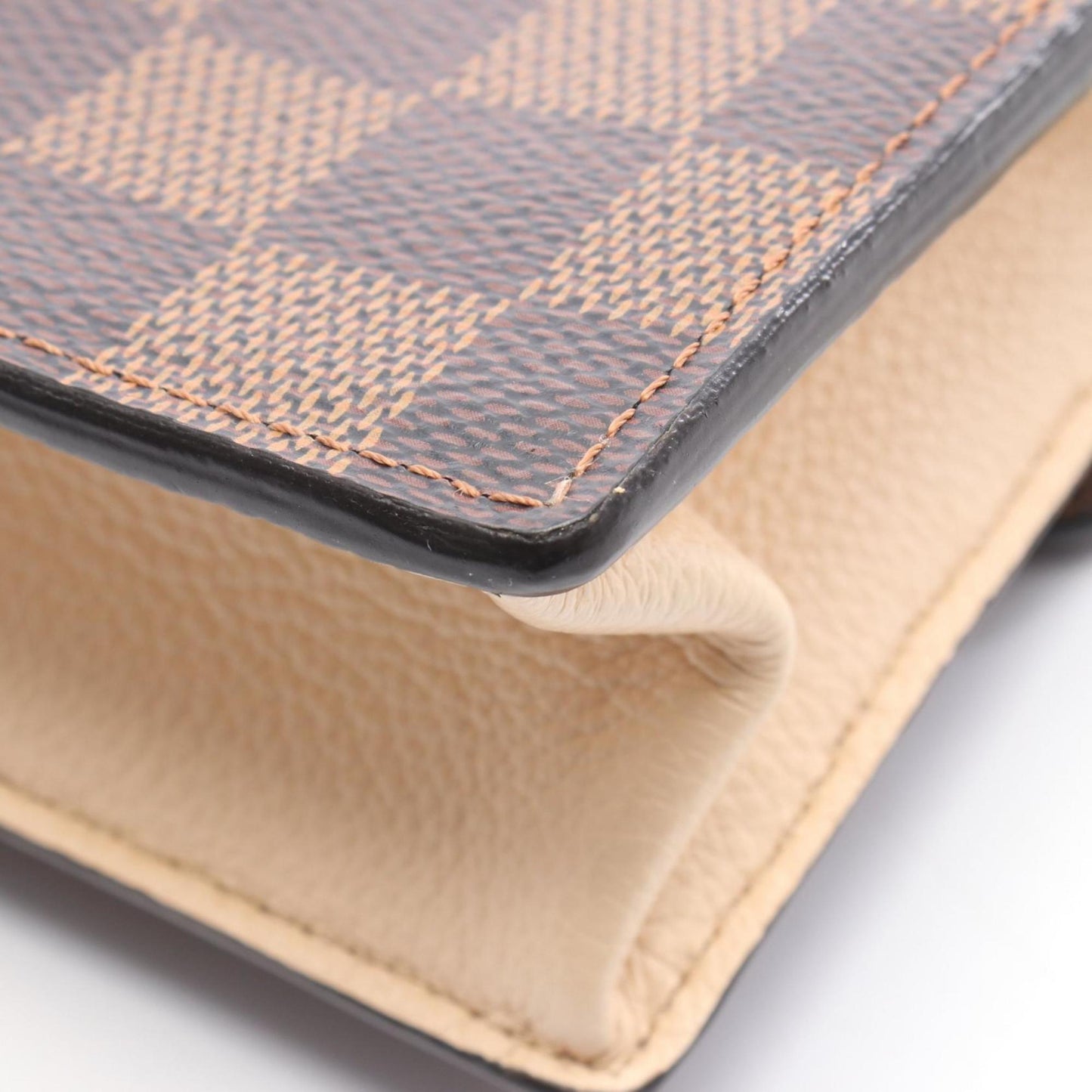 Louis Vuitton Portefeuille Vavin Damier Ebene Creme Shoulder Bag
