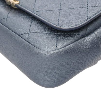 Chanel Affinity Metallic Blue Women'S Calfskin Waist Bag