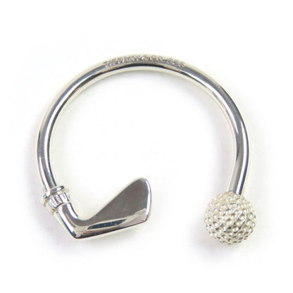 Tiffany & Co. Tiffany Sv925 Golf Motif Key Ring Keychain Silver Weight 9.15G