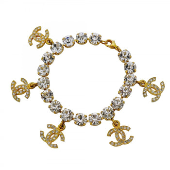 Chanel Coco Mark Bracelet With Gp Plated Rhinestones