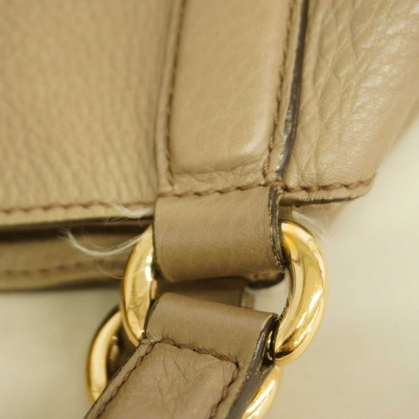 Gucci Soho Tote Bag 282309 Leather Beige Champagne