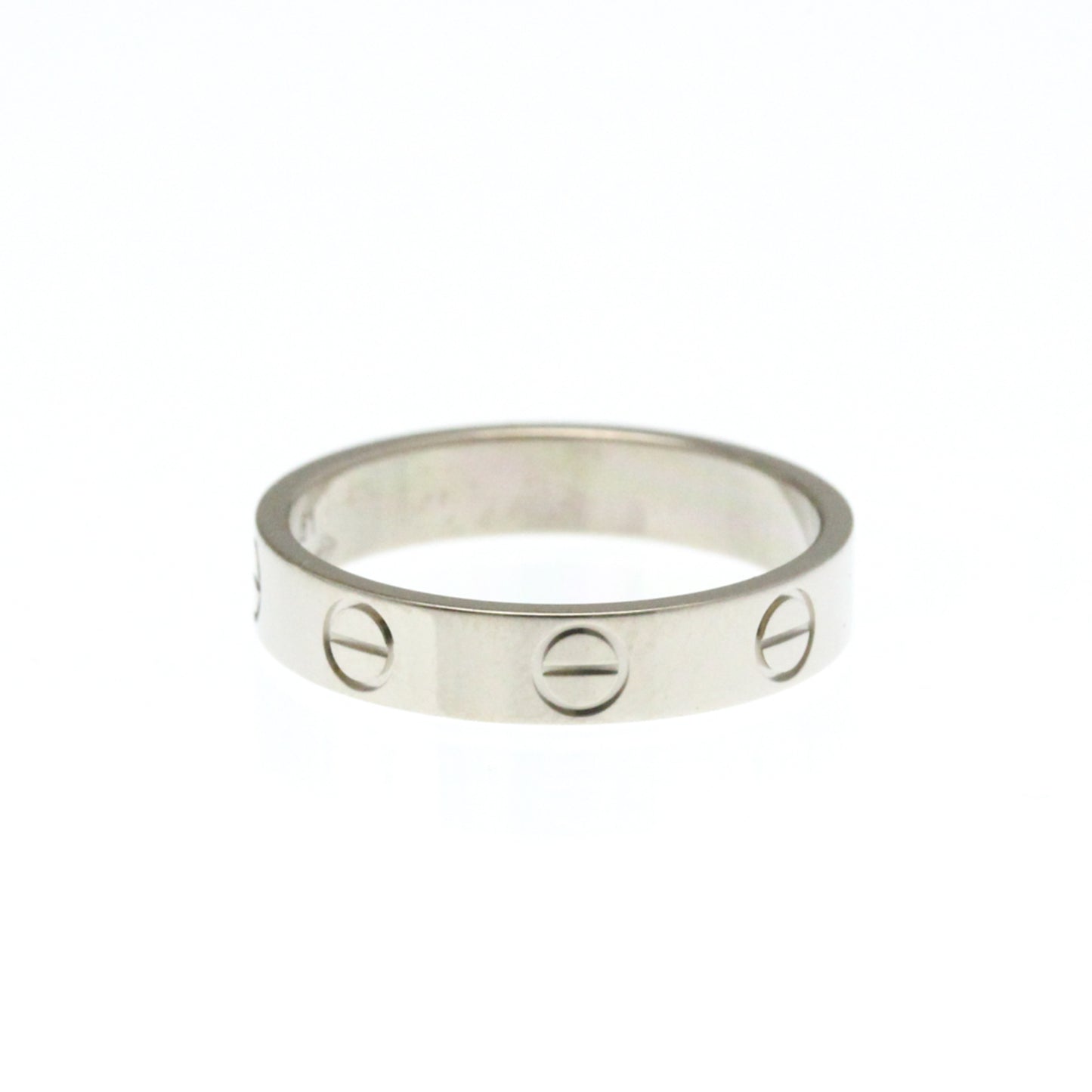 Cartier Mini Love Ring White Gold (18K) Fashion No Stone Band Ring Silver