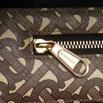 Burberry Tb Monogram Backpack Brown Leather