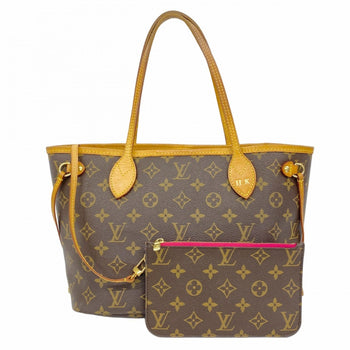 Louis Vuitton Monogram Neverfull Pm Tote Bag M41245 Brown Pivoine
