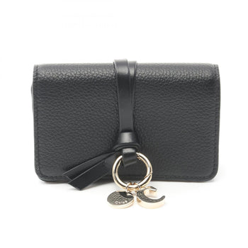 Chlo Chloe Alphabet Alphabet Business Card Holder/Card Case Leather