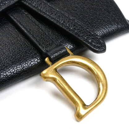 Christian Dior Saddle Nano Pouch Shoulder Bag Black