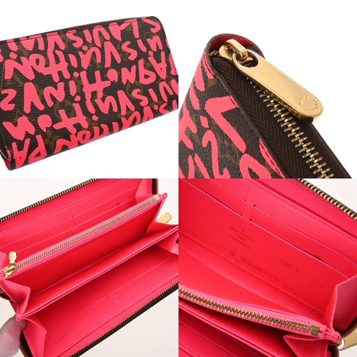 Louis Vuitton Louis Vuitton Monogram Graffiti Zippy Wallet Fuchsia M93710