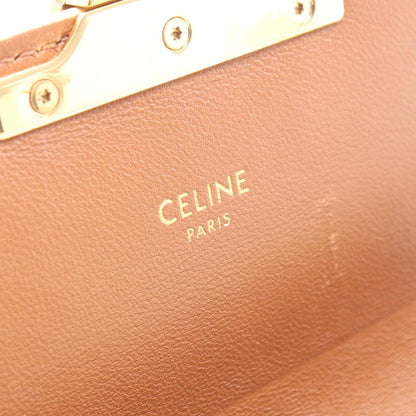 Celine Claude Triomphe Shoulder Bag Coated Canvas Leather
