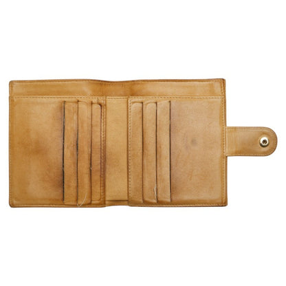 Chanel Coco Mark Double Hook Bifold Wallet Beige Caviar Leather