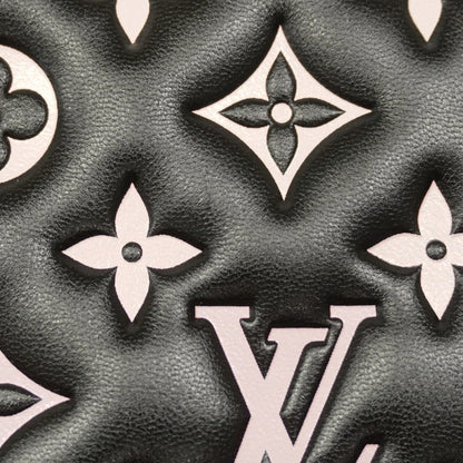 Louis Vuitton Monogram Embossed Zippy Wallet M12152 Black/Pink