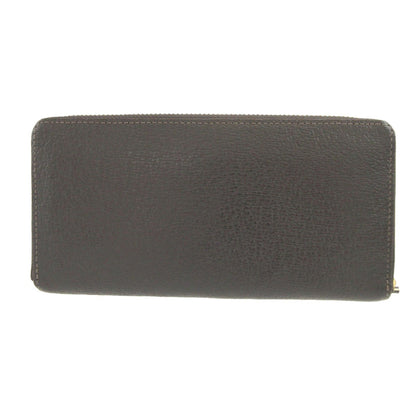 Like New Vivienne Westwood Orb Pattern Leather Black Round Zip Long Wallet 1658