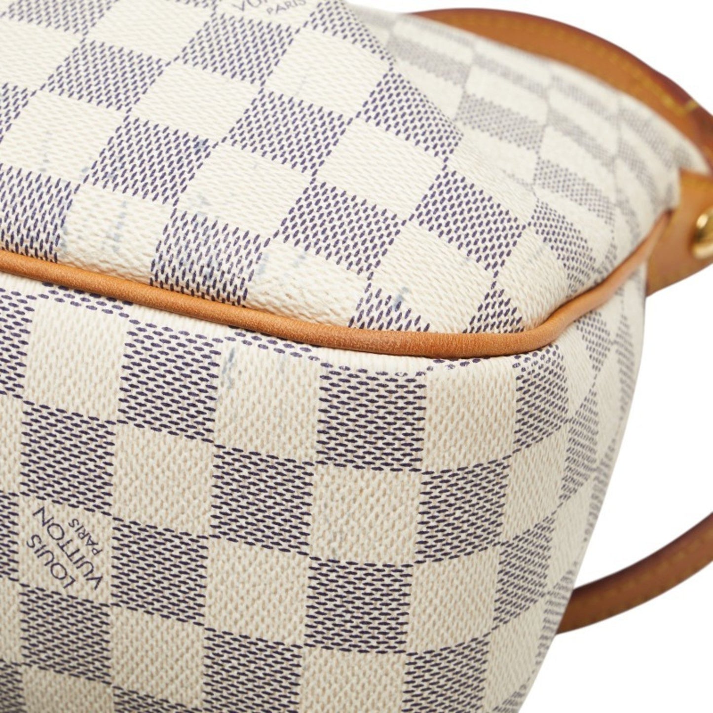 Louis Vuitton Damier Azur Syracuse Pm Crossbody Shoulder Bag N41113 White Leather