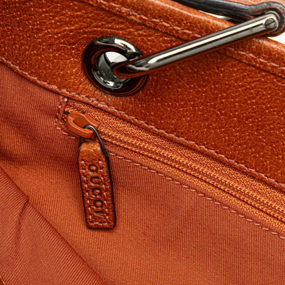 Gucci Gg Canvas Shoulder Bag Tote 120837 Beige Brown Leather