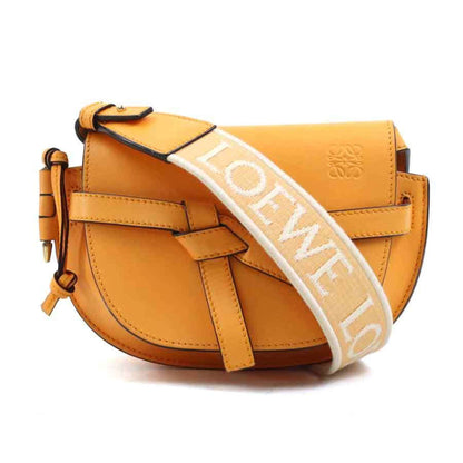Loewe Gate Dual Mini Shoulder Bag In Orange Leather