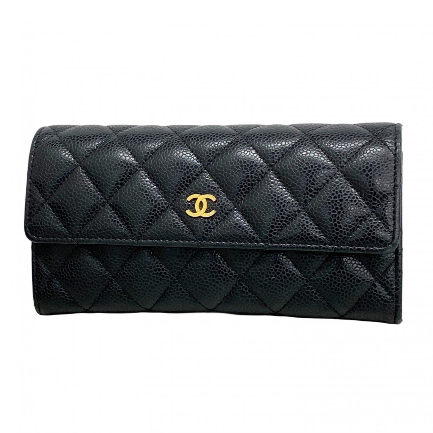 Chanel Matelasse Caviar Leather Long Wallet
