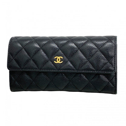 Chanel Matelasse Caviar Leather Long Wallet