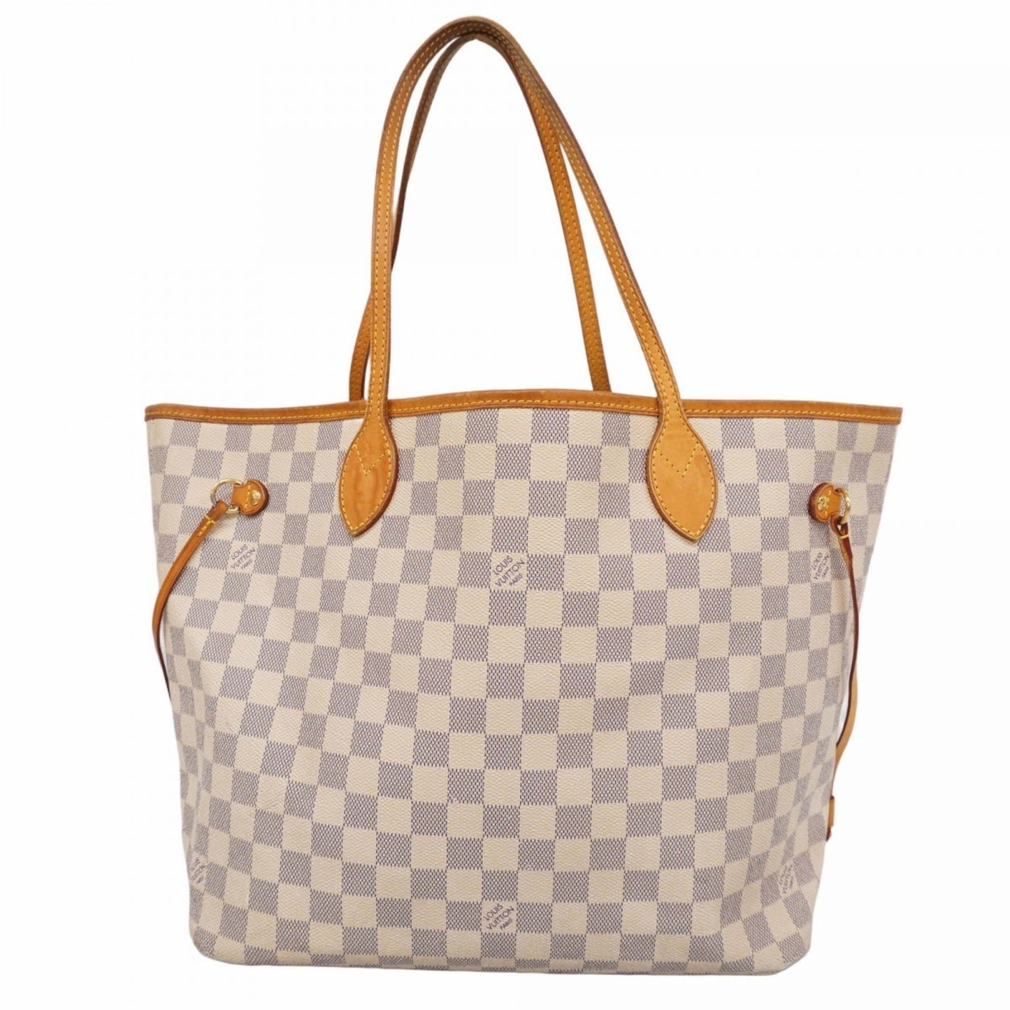 Louis Vuitton Damier Azur Neverfull Mm Tote Bag N51107 White