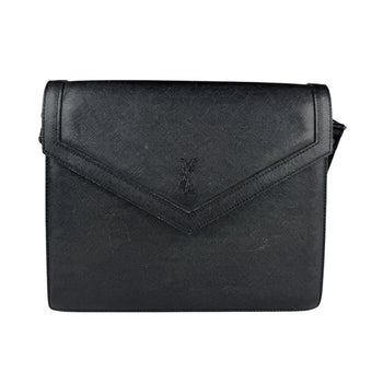 Yves Saint Laurent Shoulder Bag Leather Black