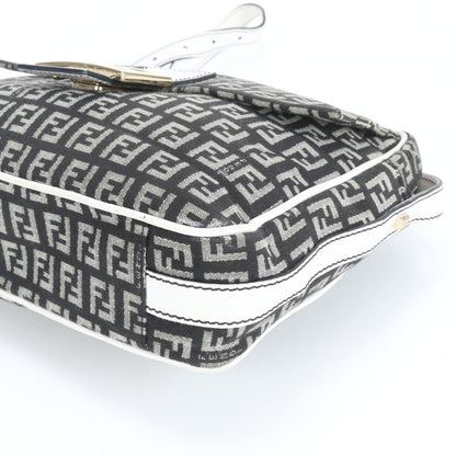 Fendi Zucchino Ff Mamma Leather Shoulder Bag With Hologram Seal