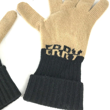 Burberry Bicolor Glove Gloves Beige Black