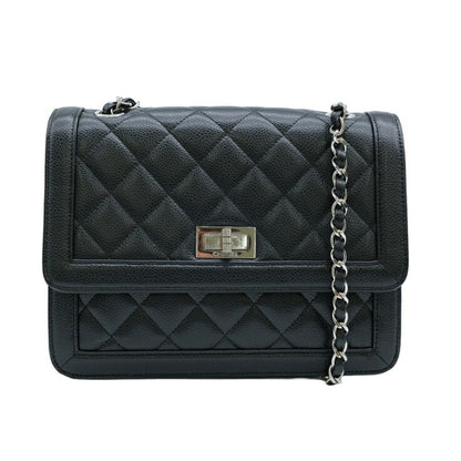 Chanel Caviar Skin 2.55 Shoulder Chain Black Seal Included 6935244