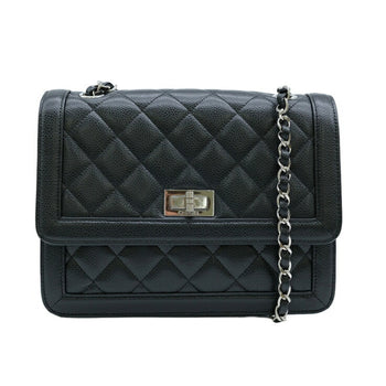 Chanel Caviar Skin 2.55 Shoulder Chain Black Seal Included 6935244