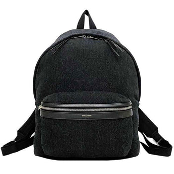 Saint Laurent Backpack F-21216 Black 326865 Felt Canvas Leather Saint Laurent Paris One Night Two