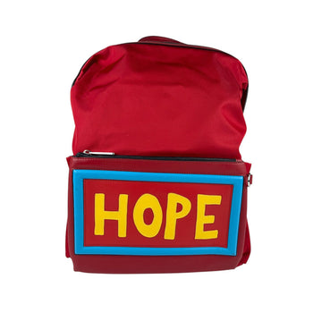 Fendi Backpack Nylon Leather Red X Yellow Blue