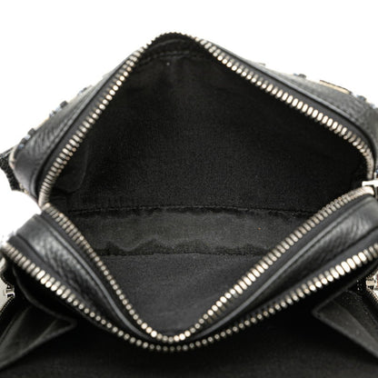 Christian Dior Dior X Kenny Scharf Oblique Crossbody Shoulder Bag Beige Navy Jacquard