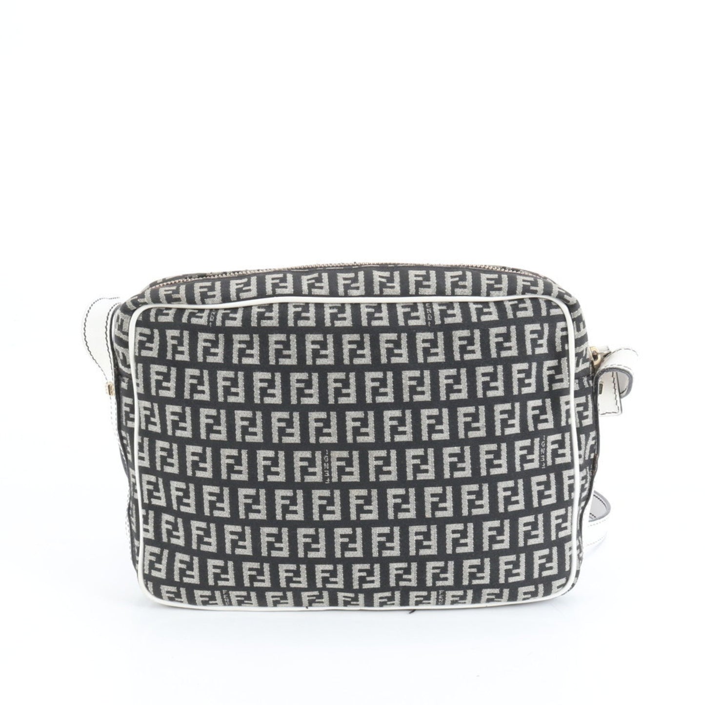 Fendi Zucchino Ff Mamma Leather Shoulder Bag With Hologram Seal