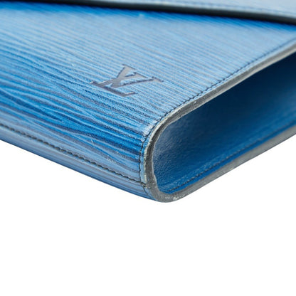 Louis Vuitton Epi Art Deco Clutch Bag M52635 Toledo Blue Leather