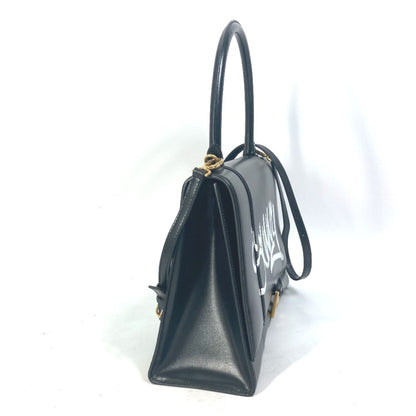 Balenciaga 592823 Hourglass Sunny Logo 2-Way Shoulder/Handbag Leather