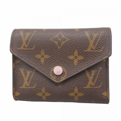 Louis Vuitton Monogram Victorine Tri-Fold Wallet M62360 Brown Rose Ballerine