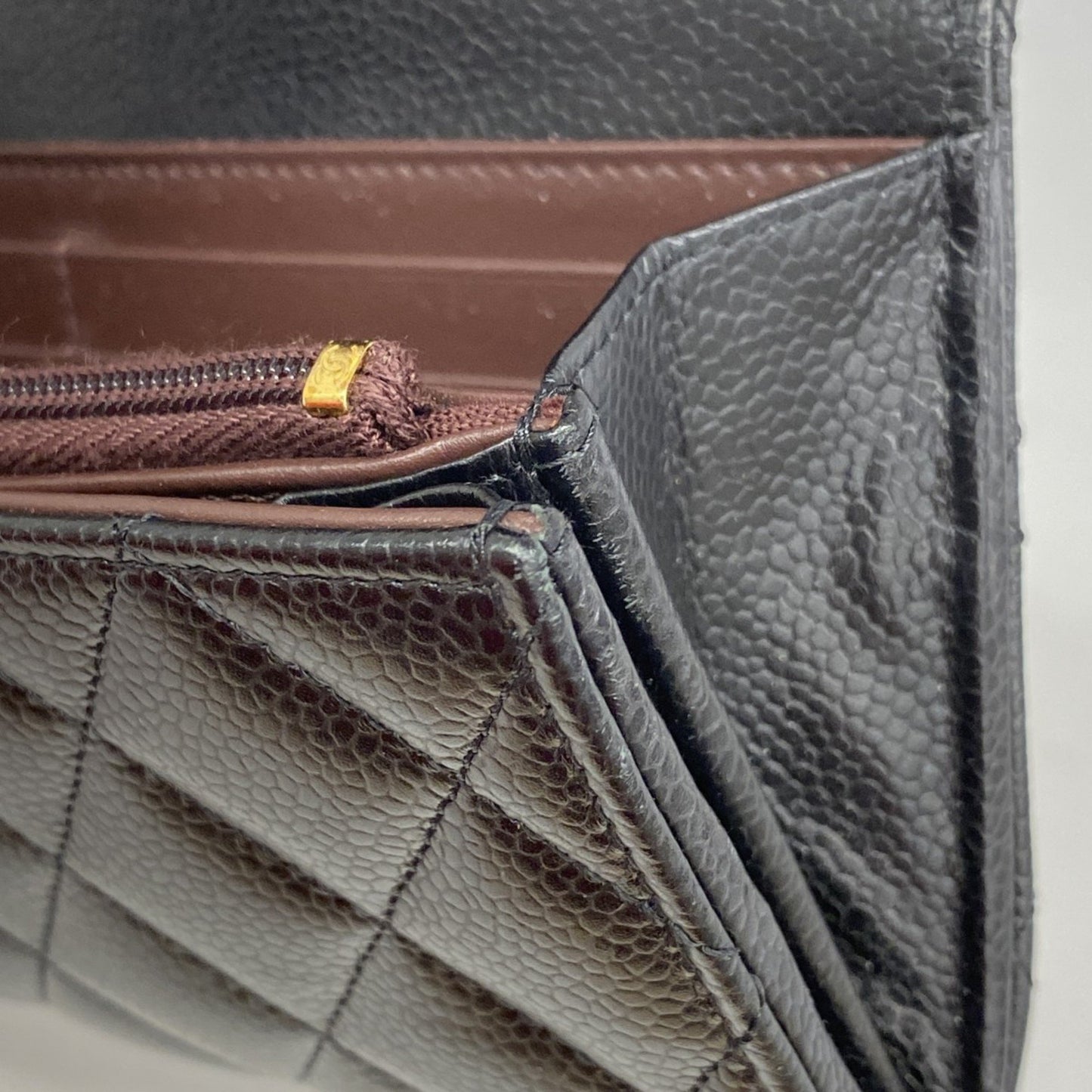 Chanel Matelasse Caviar Leather Long Wallet
