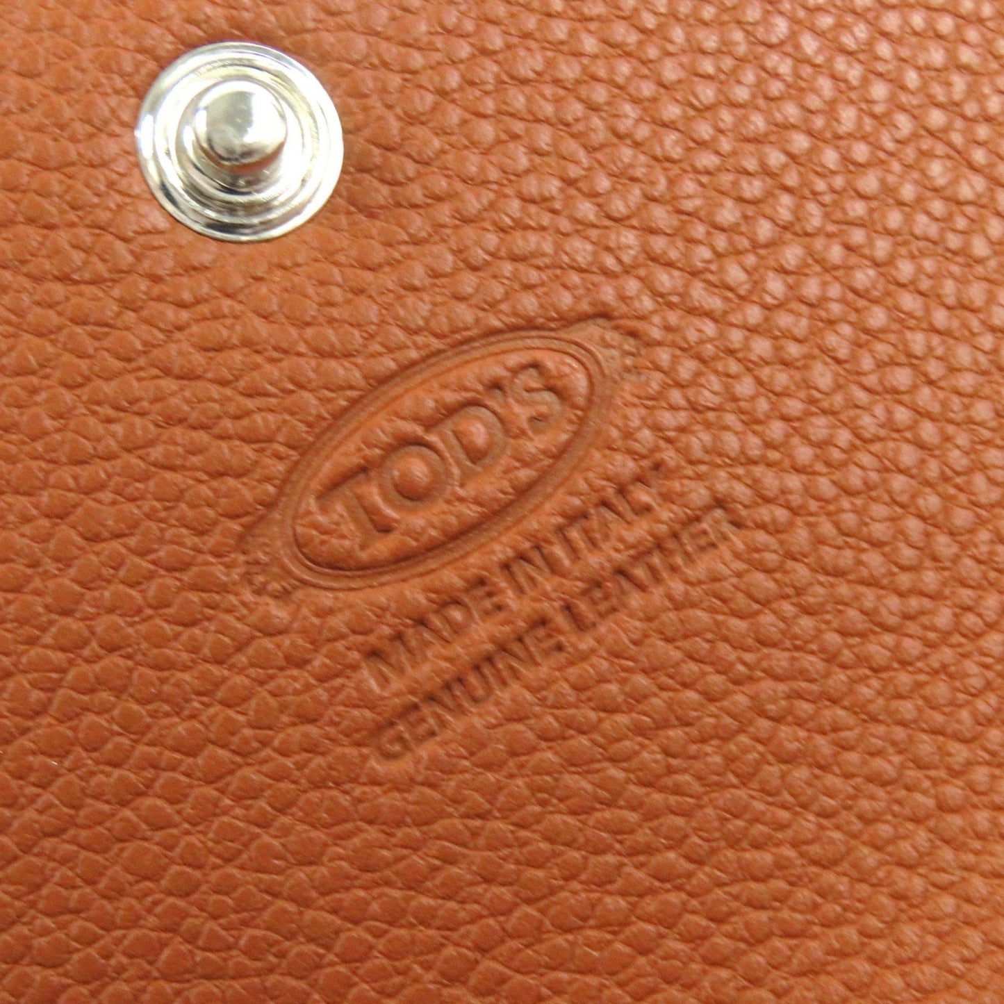 Tod'S Logo Tri-Fold Leather Long Wallet