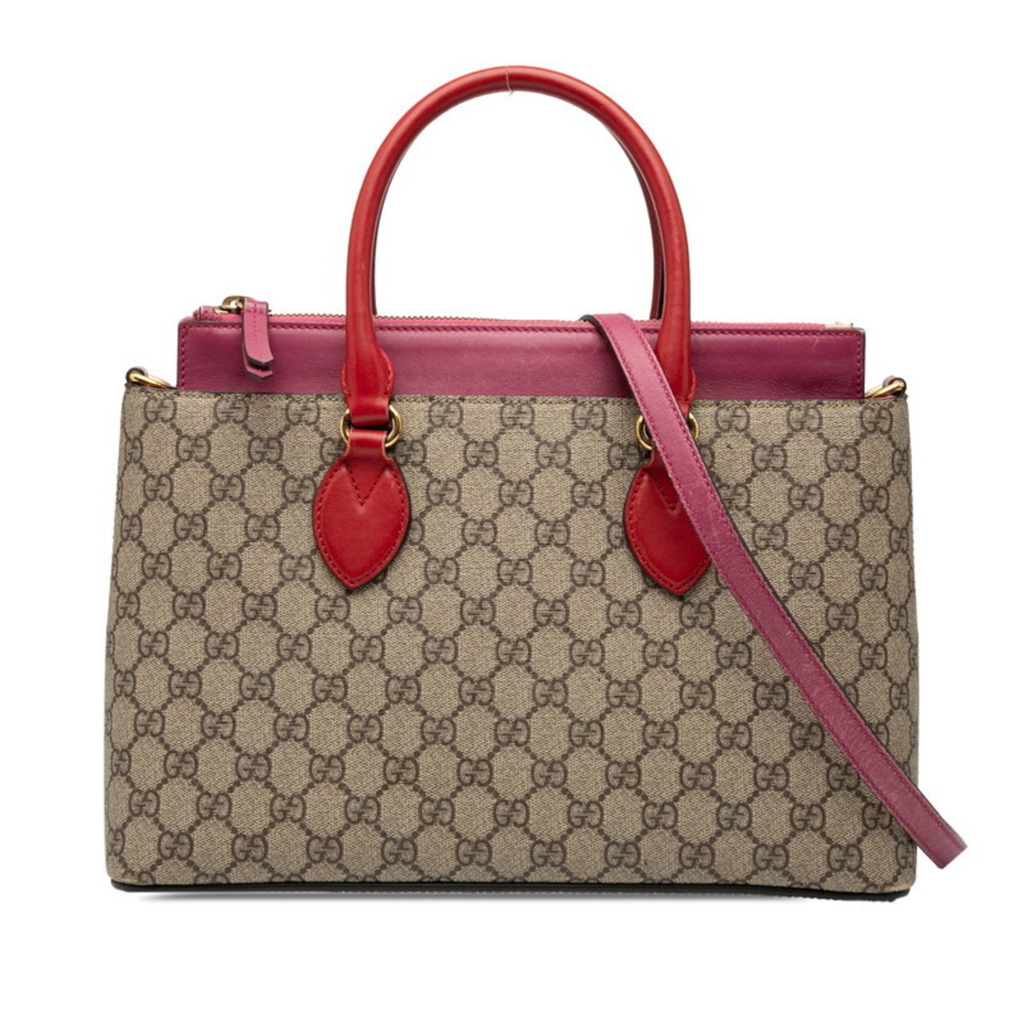 Gucci Gg Supreme 2-Way Handbag/Shoulder Bag 409534 Beige