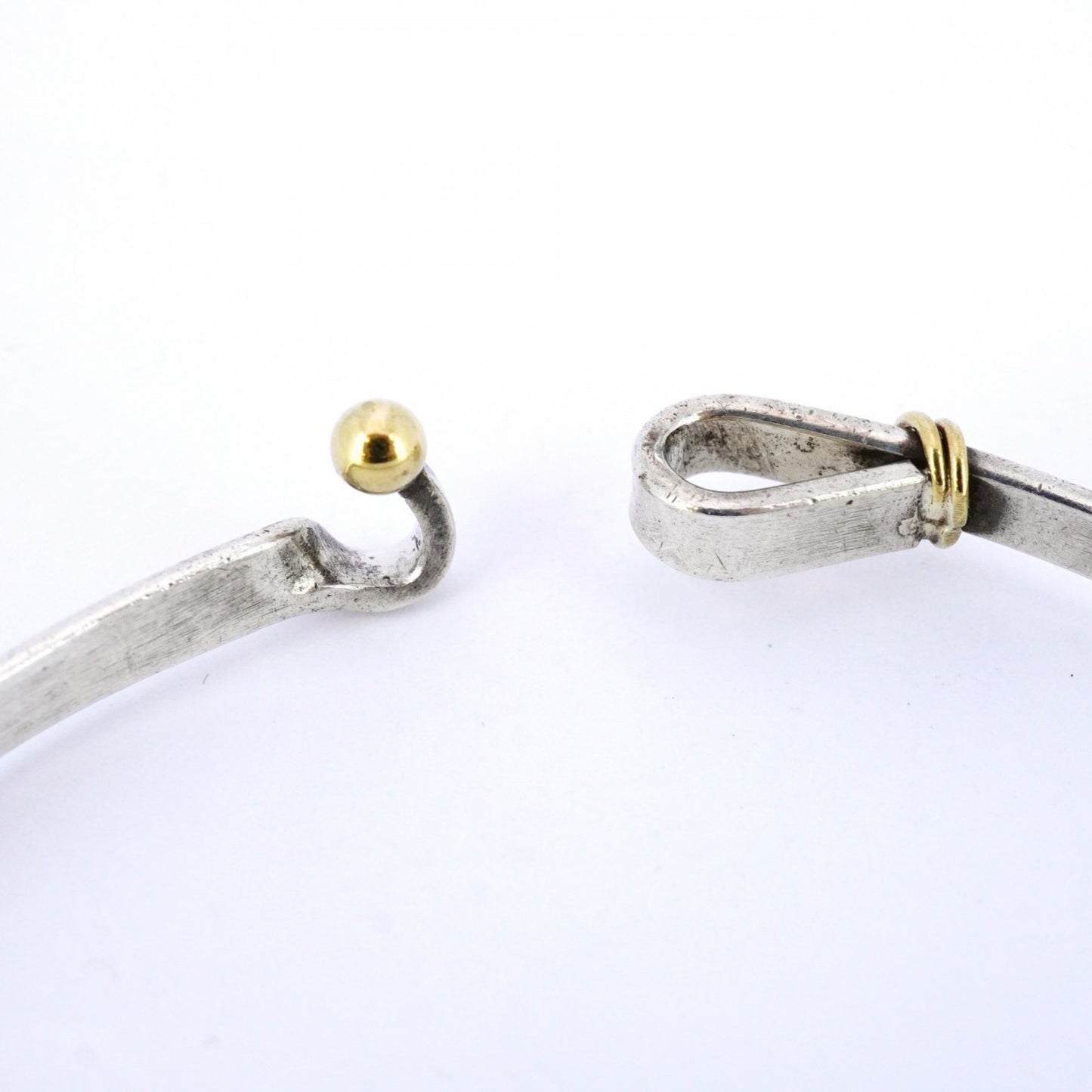 Tiffany Bangle Hook & Eye 18Kyg Yellow Gold Silver 925