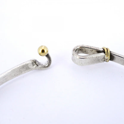 Tiffany Bangle Hook & Eye 18Kyg Yellow Gold Silver 925